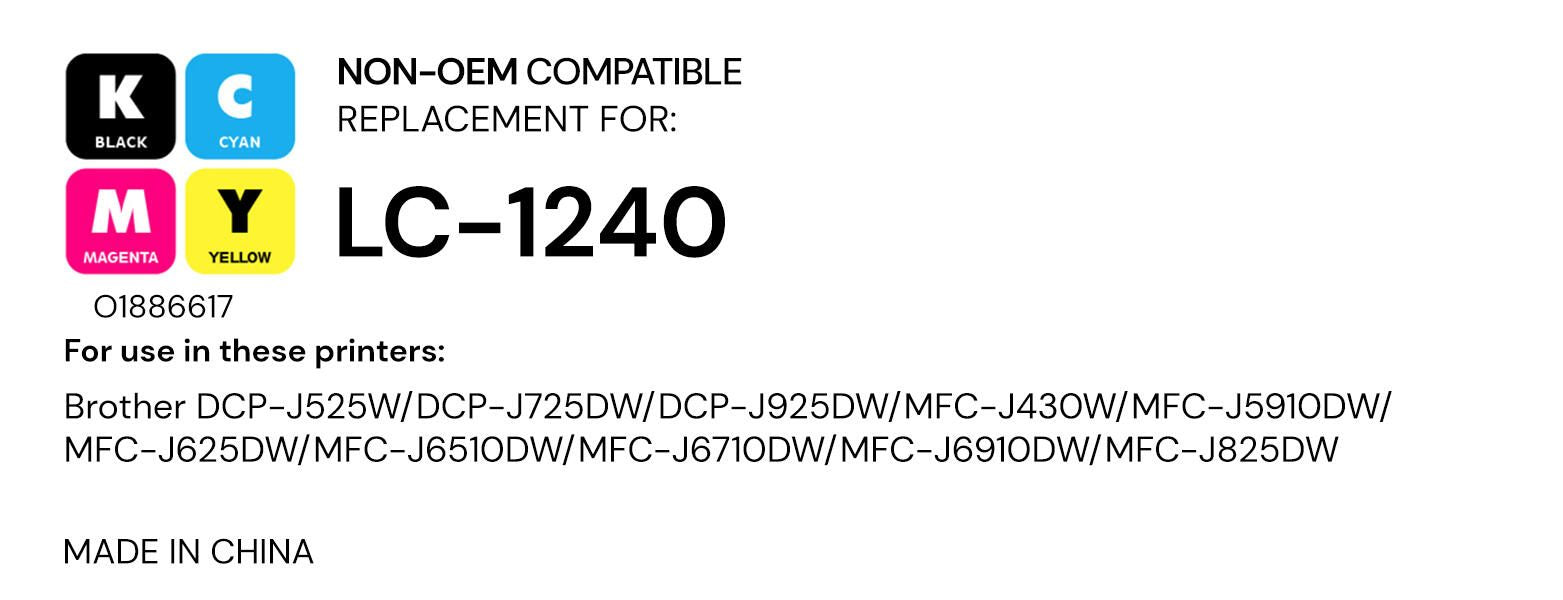OFFICE-Partner Premium Druckerpatronen - alternativ zu Brother LC-1240 - 4er Multipack OFFICE-Partner Premium Druckerpatronen - alternativ zu Brother LC-1240 - 4er Multipack